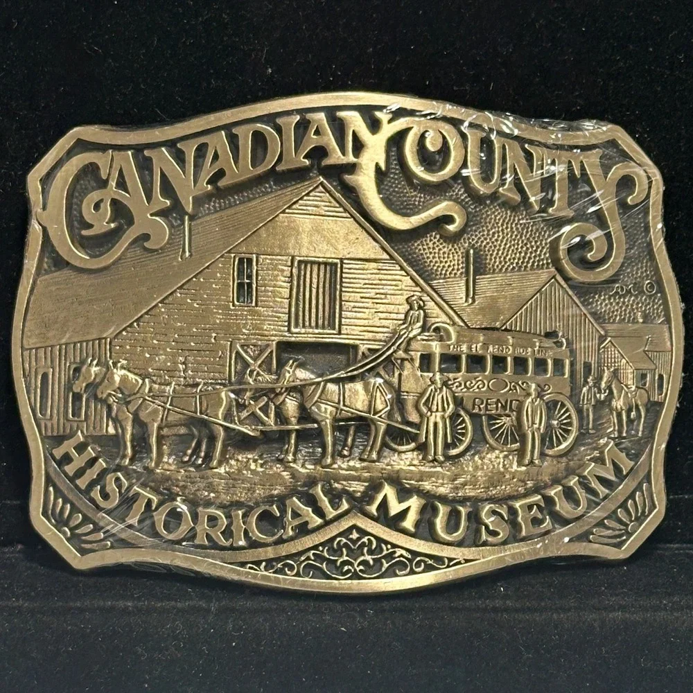 Siskiyou Canadian County Museum Stagecoach Horse Solid Brass Belt Buckle Ltd 500